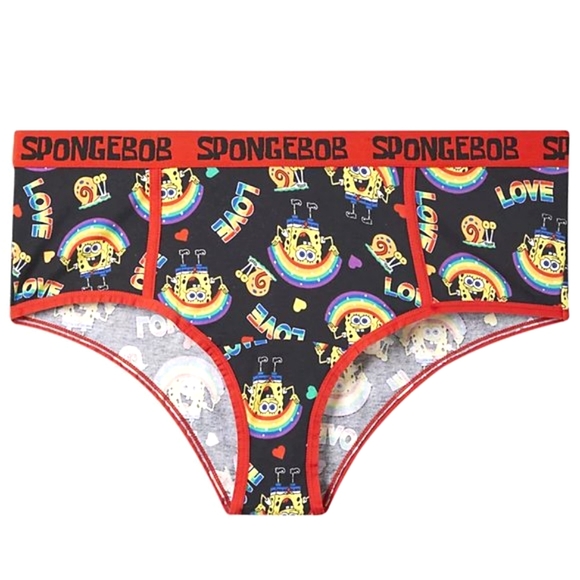 ❤️NWT VINTAGE TORRID SPONGEBOB RAINBOW PRIDE CHEEKY PANTY PANTIES - PLUS SIZE 1X - Picture 2 of 8